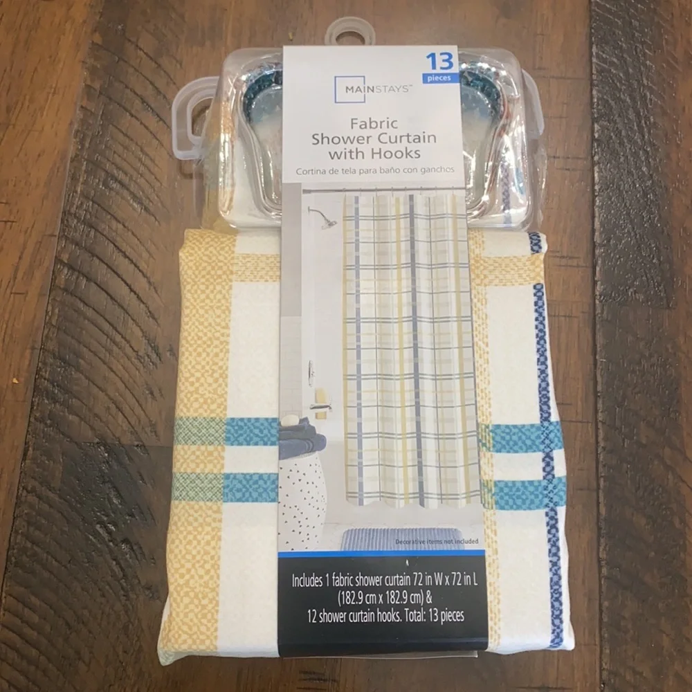 Shower Curtain with Hooks